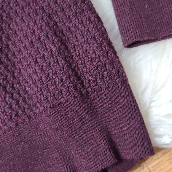 Tasso Elba plum purple knit pullover sweater med - Picture 3 of 6